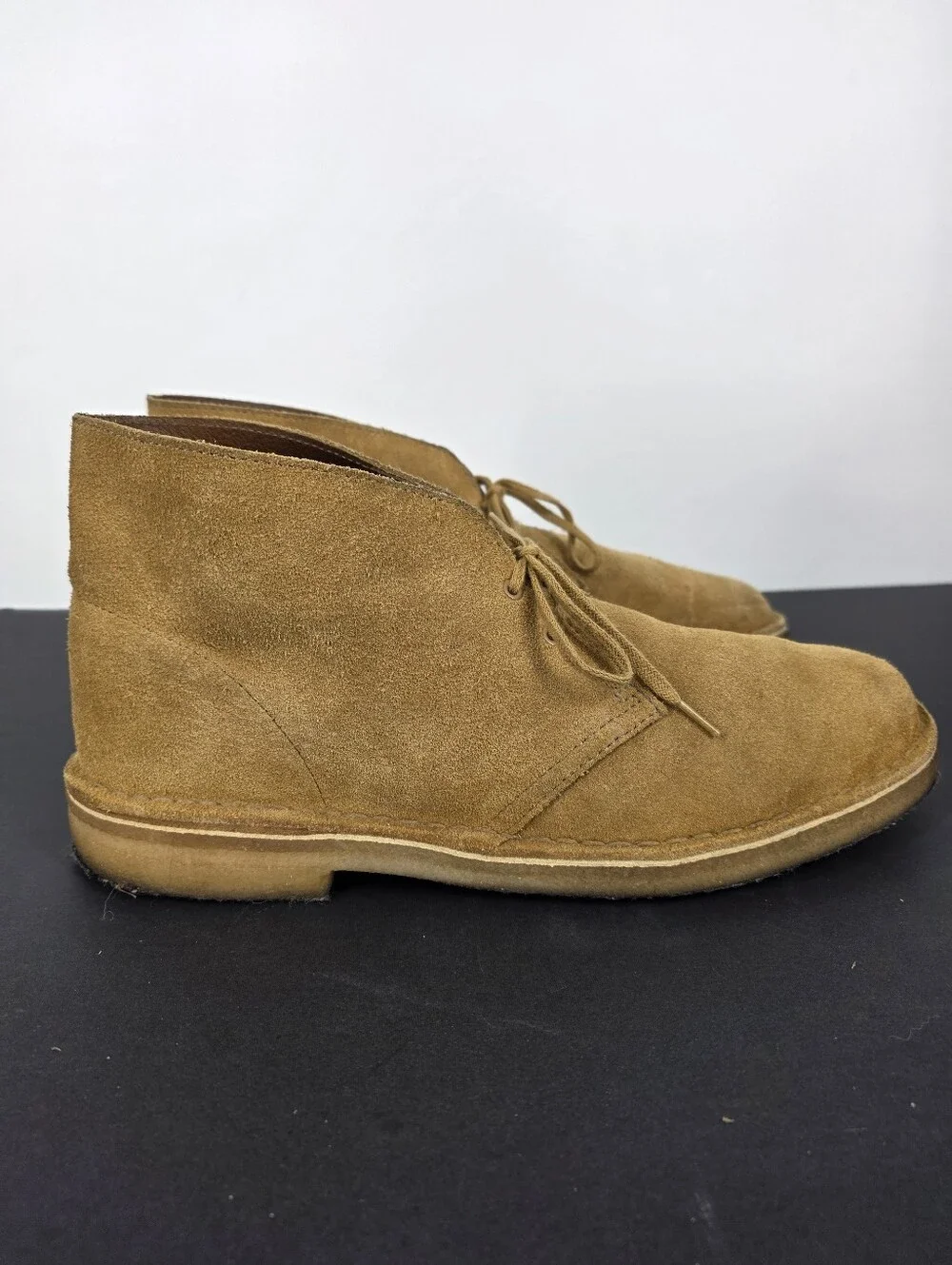 Clarks Originals Desert Boots Mens 11.5 Tan Suede Charles F Stead Chukka
